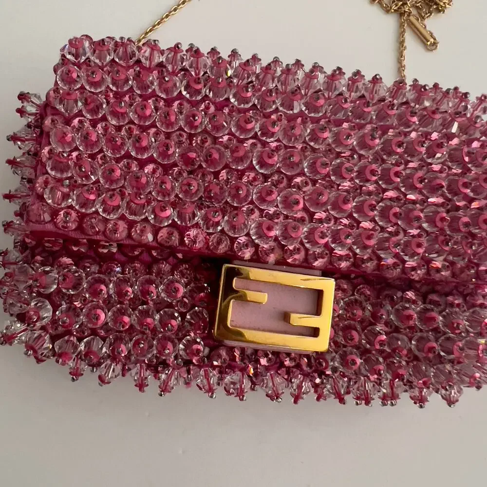 Fendi Pink Beaded Nano - Picture 3 of 9